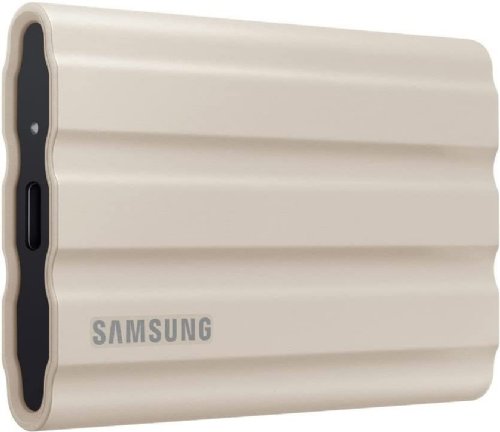 Samsung T7 Shield Portable Solid State Drive USB 3.2 1TB, IP65 Water Resistant, External SSD Compatible with PC / Mac / Android / Gaming, Beige...(MU-PE1T0K/AM)