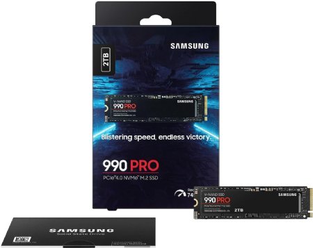 Samsung 990 PRO SSD 4TB PCIe Gen4 NVMe M.2 Internal Solid State Hard Drive, Up to 7,450MB/s, Heat Control, Direct Storage and Memory Expansion ...