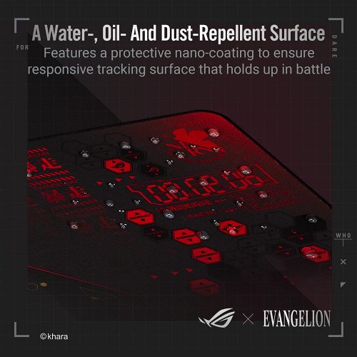 ASUS ROG Scabbard II EVA Edition extended Gaming mouse pad, protective nano coating (water, oil, dust repellant surface), anti-fray, flat-stitched edges an...