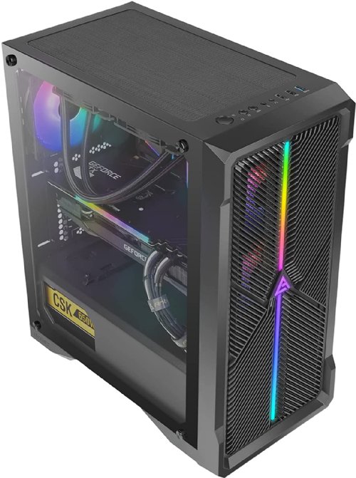 Antec NX series-NX420 Mid Tower ATX Gaming Case,1 x 120mm Regular Fan Included, Tempered Glass Side Panel, 1xUSB 3.0, 360 mm Radiator in Front and 240mm Top Support...