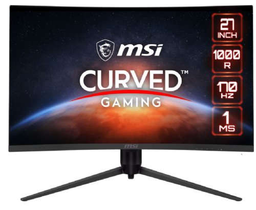 MSI G271C E2 27" 16:9 Full HD 170Hz Curved VA Gaming Monitor, Metallic Black with Red Trim, FreeSync Premium, Non Glare with Narrow Bezel...