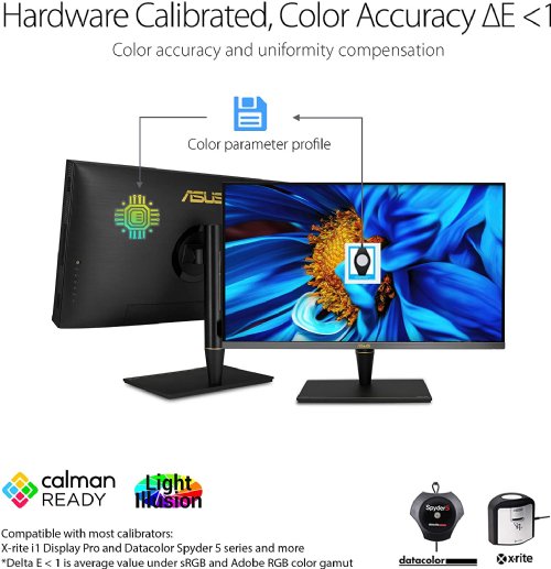 ASUS  ProArt Display 32" 4K HDR Mini LED Professional Monitor, 99% DCI-P3 99.5% Adobe RGB, DeltaE 1, 10-bit, IPS, Thunderbolt 3 USB-C HDMI DP, Calman Ready, Dolby Vision...