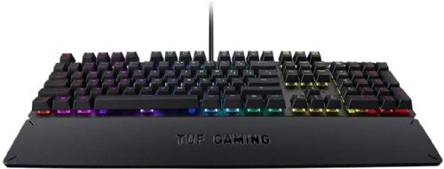 ASUS TUF Gaming K3 RGB mechanical keyboard (N-key rollover, combination media keys, USB 2.0 passthrough, aluminum-alloy top cover, wrist rest, eight programmabl...