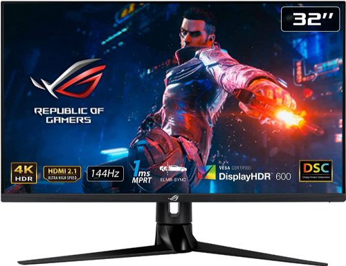 ASUS ROG Swift PG32UQR 32" 4K HDR 144Hz DSC HDMI 2.1 Gaming Monitor - UHD (3840 x 2160), IPS, 1ms, G-SYNC Compatible, Extreme Low Motion Blur Sync, Eye Care...
