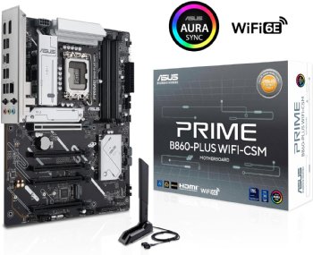 ASUS Prime B860-PLUS WiFi-CSM B860 LGA 1851 ATX Motherboard, Intel Core Ultra Series 2 Ready, Advanced AI, DDR5, PCIe 5.0, HDMI, USB 20Gbps Type-C, 2X M.2 ...