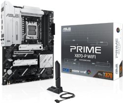 ASUS Prime X870-P WiFi AMD AM5 X870 ATX Motherboard, DDR5, PCIe 5.0, PCIe 5.0 x16, M.2, Wi-Fi 7, Q-Antenna, 2.5Gb LAN, USB4®, USB Type-C, BIOS Flashback ...
