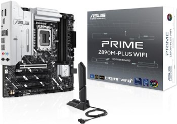 ASUS Prime Z890M-PLUS WiFi Z890 LGA 1851 mATX Motherboard, Intel Core Ultra Series 2 Ready, Advanced AI PC-Ready, 10+1+2+1 80A Power Stages, DDR5, PCIe 5.0, USB Type-C ...