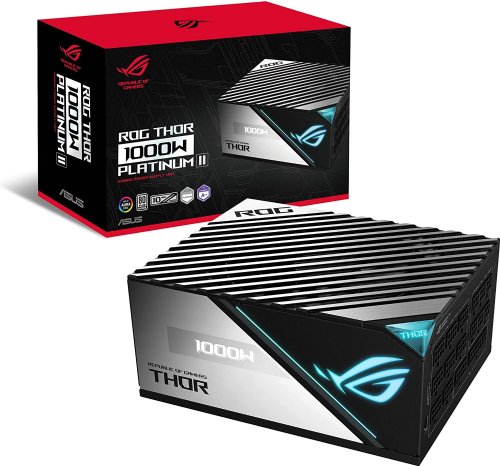 ASUS  ROG Thor 1000W Platinum II Fully Modular Power Supply (1000 Watt, 80+ Platinum, Lambda A++ Certified, ROG Heatsinks, 135mm PWM Fan, 0dB Mode, OLED Panel..