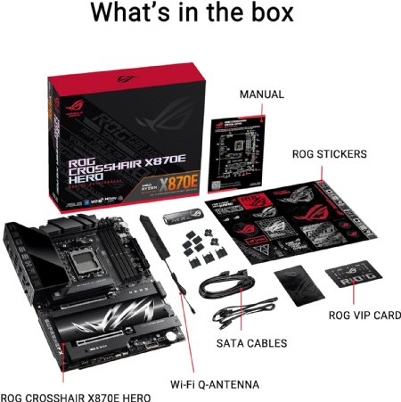 ASUS ROG Crosshair X870E AM5 ATX Motherboard, Advanced AI PC Ready, 18+2+2 Power Stages, DDR5, PCIe® 5.0, 5X M.2, Wi-Fi 7, USB4, AI Overclocking ...