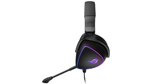 ASUS ROG Delta S USB-C gaming headset with Hi-Res ESS 9281 Quad-DAC, MQA rendering technology, circular RGB lighting, compatible with PC, Nintendo Switch and S...
