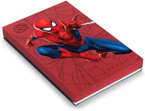 Seagate Firecuda HDD, Spider-Man Special Edition FireCuda External Hard Drive 2TB - USB 3.2 Gen 1, customizable LED RGB lighting White, with Rescue Service...(STKL2000417)