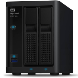 Western Digital 16TB My Cloud) PR2100, 2-Bay NAS Server (2 x 8TB) (WDBBCL0160JBK-NESN) ...