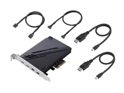 ASUS ThunderboltEX 4 with Intel Thunderbolt 4 JHL 8540 controller, 2 USB Type-C ports with USB 4 support, up to 40Gb/s bi-directional bandwidth and incorpo...