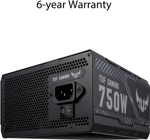 ASUS TUF Gaming 750W GOLD (750 Watt Fully Modular Power Supply, 80+ Gold Cerified, ATX 3.0 Compatible, Military-Grade Components, Dual Ball Bearing, Axial-Tech Fan...