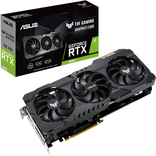 ASUS TUF Gaming NVIDIA GeForce RTX 3060 V2 OC Edition Graphics Card (PCIe 4.0, 12GB GDDR6, HDMI 2.1, DisplayPort 1.4a, Dual Ball Fan Bearings, Military-Grade Certification...