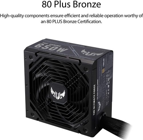 ASUS TUF Gaming 650W Bronze Power Supply, Axial-tech fan design, Dual Ball Fan Bearings, 0dB Technology, 80 PLUS Bronze Certification, 80cm 8-pin CPU Connector ...