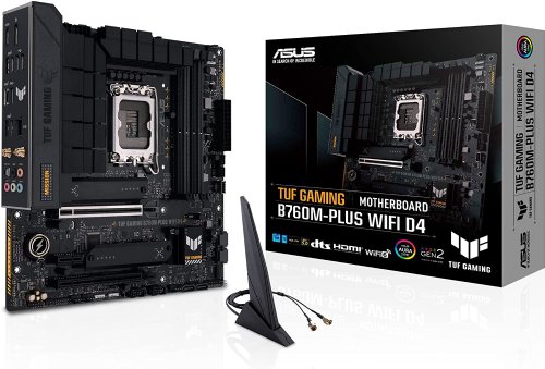 ASUS TUF Gaming B760M-PLUS WIFI Intel B760 (13th and 12th Gen.) LGA 1700 MATX Motherboard with PCIE 5.0, TWO 4.0 M.2 SLOTS, DDR4,WIFI 6, REALTEK 2.5GB Ethernet...