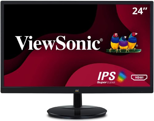 ViewSonic VA2459-SMH 24 Inch IPS 1080p Frameless LED Monitor with HDMI and VGA Inputs, (1920 x 1080, 250 cd/m2, 1,000:1 (VA2459-SMH) ...
