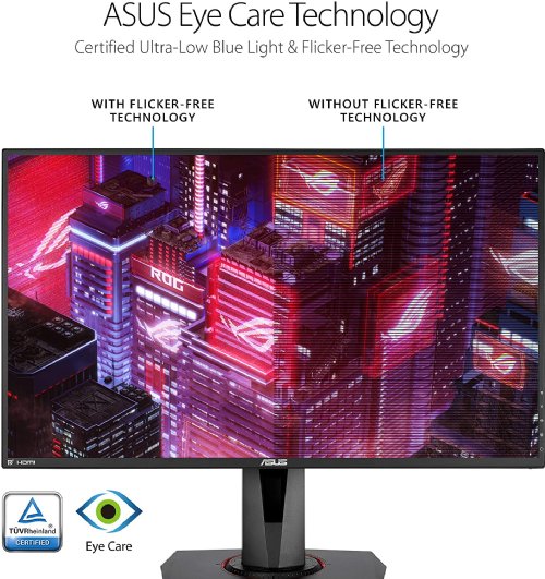 ASUS VG278QR 27" Gaming Monitor 165Hz Full HD (1920 x 1080) 0.5ms G-SYNC Eye Care DisplayPort HDMI DVI, 3 Year Warranty with ARR...