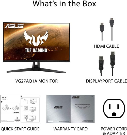 ASUS 27 170Hz WQHD Gaming Monitor 1ms Freesync Premium Overclock to Extreme Low Motion Blurâ„¢, Shadow Boost, HDR, DisplayWidget Lite TUF Gaming...