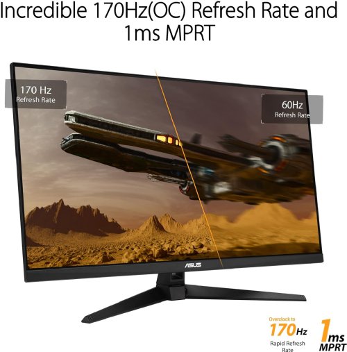 ASUS TUF Gaming 31.5" 1440P HDR Monitor (VG32AQAY1A) - QHD (2560 x 1440), 170Hz, 1ms, Extreme Low Motion Blur, FreeSync Premium, DisplayPort, HDMI, HDR-10, Shadow Boost...