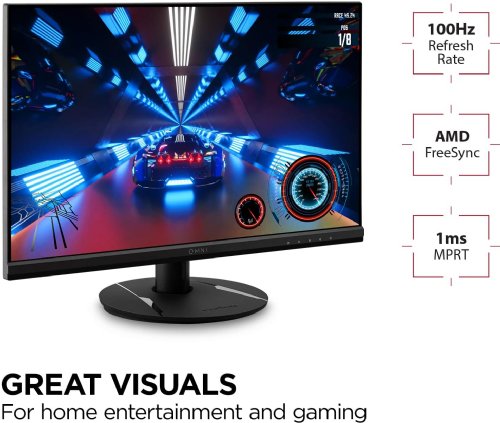 ViewSonic Omni VX2416 24 Inch 1080p 1ms 100Hz Gaming Monitor with IPS Panel, AMD FreeSync, Eye Care, HDMI and DisplayPort , Black...
