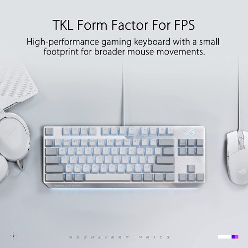 ASUS ROG Strix Scope NX TKL 80% Gaming Mechanical Keyboard, ROG NX Red Linear Switches, Detachable Cable, Wider Ctrl Key, Stealth Key, Aura Sync, Programmable Macros