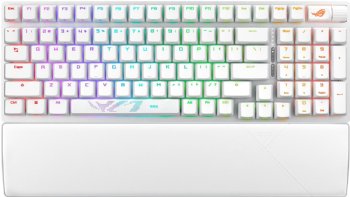 ASUS ROG Strix Scope II 96 Wireless Moonlight White Gaming Keyboard, Hot-Swappable Pre-lubed ROG NX Snow Switches, Tri-Mode Connection, Dampening Foam & Switch-Dampening Pads ..