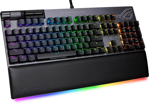 ASUS ROG Strix Flare II Animate 100% RGB Gaming Keyboard - Hot-swappable, ROG NX Brown Tactile Switches, Customizable LED Display, PBT Keycaps, Acoustic Dampening Foam...