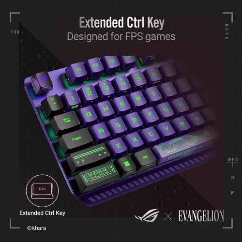 ASUS ROG Strix Scope RX EVA Edition,100% RGB Gaming Keyboard,ROG RX Red Optical Mechanical Switches,IP57 Water Resistance,USB Passthrough,Wider Ctrl Key,St...