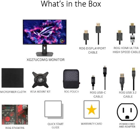 ASUS ROG Strix 27in 4K QD-OLED Gaming Monitor - 240Hz, 0.03ms, OLED Anti-Flicker 2.0, Custom Heatsink, OLED Care Pro, Neo Proximity Sensor, 99% DCI-P3, True 10-bit color ...