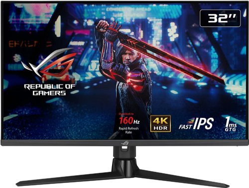 ASUS ROG Strix 32" 4K UHD (3840 x 2160) Gaming Monitor  -  Fast IPS, 160Hz, 1ms, G-SYNC compatible, FreeSync Premium Pro, DisplayPort, USB...