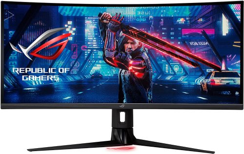 ASUS ROG Strix 34" Ultra-Wide Gaming Monitor (XG349C) - UWQHD (3440 x 1440), 35% sRGB, G-Sync Compatible, DisplayHDR 400, Eye Care, USB-C, DisplayPort, HDMI