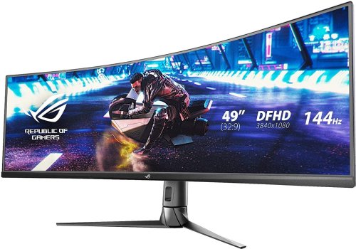 ASUS ROG Strix XG49VQ 49 144Hz Dual Full HD Curved Gaming Monitor, FreeSync, 144Hz Dual Full HD HDR Eye Care with Displayport, HDMI...