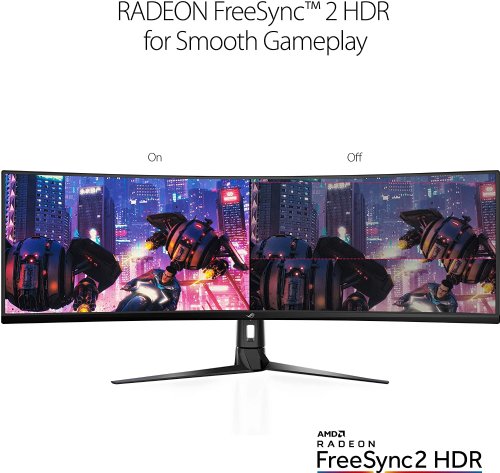 ASUS ROG Strix XG49VQ 49 144Hz Dual Full HD Curved Gaming Monitor, FreeSync, 144Hz Dual Full HD HDR Eye Care with Displayport, HDMI...