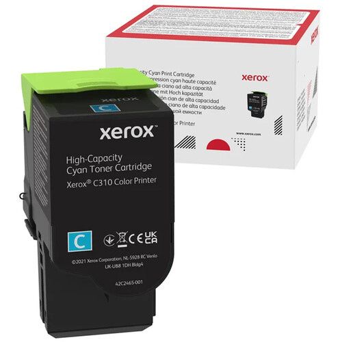Xerox Geniune Cyan High Capacity Toner Cartridge, C310 Color Printer,  (Use and Return)...