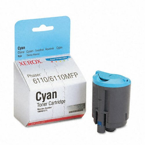 XEROX Toner Cartridge, Cyan, 1000 pages, Phaser 6110, Phaser 6110MFP (106R01271) ...