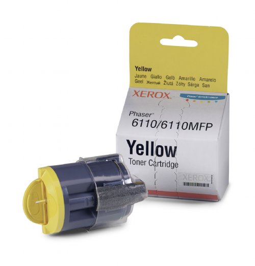 XEROX Toner Cartridge, Yellow, 1000 pages, Phaser 6110,Phaser 6110MFP (106R01273) ...