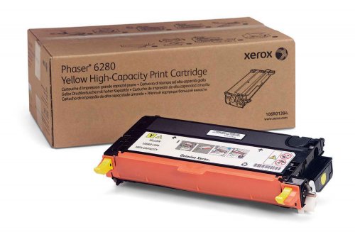 Xerox Toner Cartridge, Yellow, 5,900 pages,  Phaser 6280 (106R01394) ...