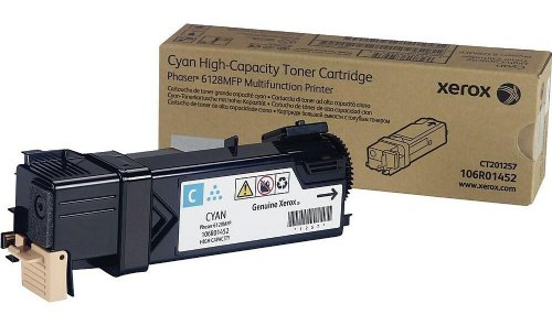 Xerox Toner Cartridge, Cyan, 2500 pages,  Phaser 6128MFP (106R01452) ...