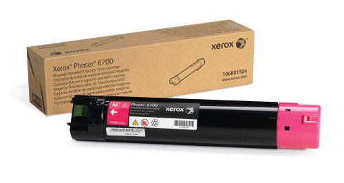 XEROX Toner Cartridge, Magenta, 5,000 pages, Phaser 6700 (106R01504) ...