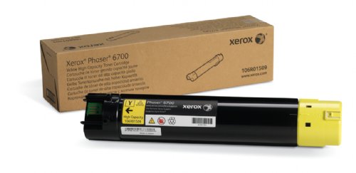 XEROX Yellow High Capcity Toner Cartridge (12,000 pages) Phaser 6700 (106R01509) ...