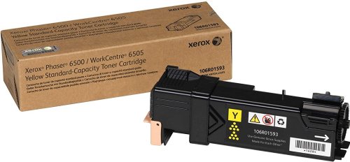 Xerox  Phaser 6500/Workcentre 6505, Standard Capacity Yellow Toner Cartridge (1, 000 Pages), North America, EEA...