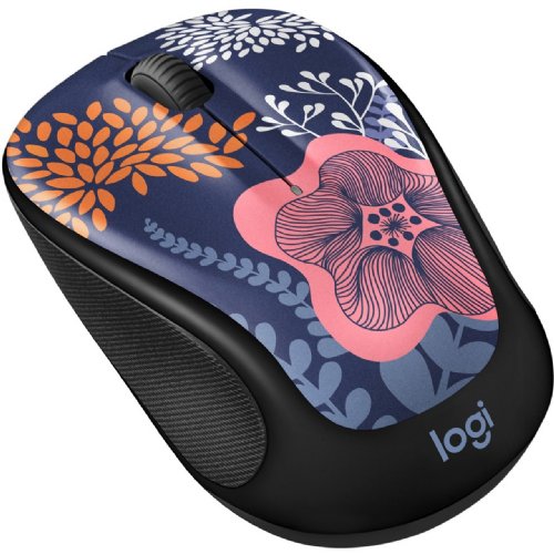 Logitech Design Collection Limited Edition Wireless 3-button Ambidextrous Mouse with Colorful Designs - Forest Floral...