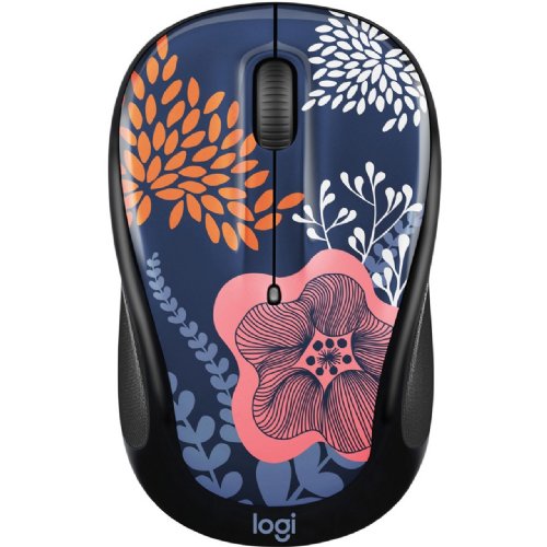 Logitech Design Collection Limited Edition Wireless 3-button Ambidextrous Mouse with Colorful Designs - Forest Floral...