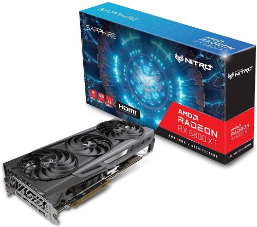 SAPPHIRE NITRO+ Radeon RX 6800 XT 16GB GDDR6 PCI Express 4.0 ATX Gaming Graphics Card, AMD RDNA 2 11304-02-20G