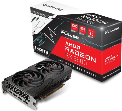 Sapphire 11310-01-20G Pulse AMD Radeon RX 6600 Gaming Graphics Card with 8GB GDDR6, AMD RDNA 2...