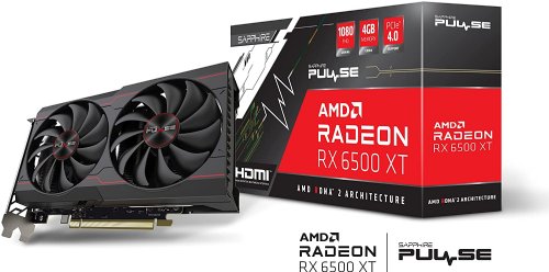 Sapphire Pulse AMD Radeon RX 6500 XT Gaming OC Graphics Card with 4GB GDDR6, AMD RDNA 2. Memory Interface: 64-bit DDR6, DirectX 12 Ultimate...