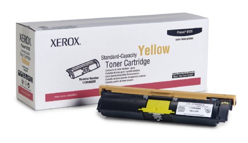 XEROX Toner Cartridge, Yellow, 1,500 pages, Phaser 6120,Phaser 6115MFP (113R00690) ...