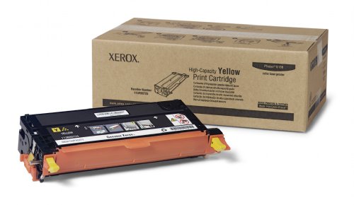 Xerox Cartridge, Yellow, 6000 pages,  Phaser 6180MFP, Phaser 6180 (113R00725) ...